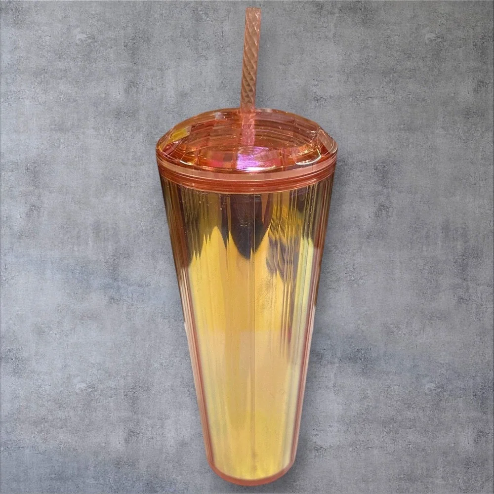 Starbucks 24oz Venti‎ Iridescent Orange Kaleidoscope Unicorn Tumbler Cup 2019